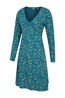 031126 JUNIPER PRINTED WOMENS LS WRAP DRESS