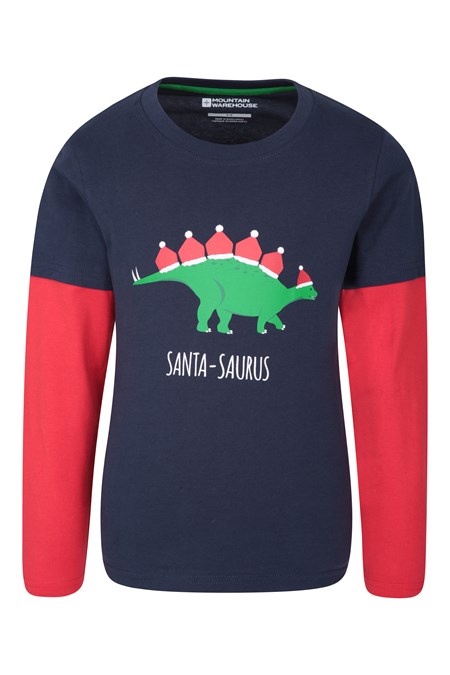 031222 DINOSAUR XMAS KIDS TEE
