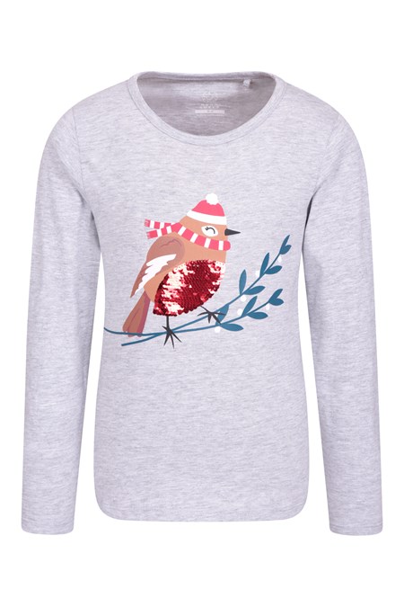 031239 SEQUIN ROBIN KIDS TEE