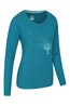 031274 FLYING BIRDS PRINTED WOMENS LS TEE
