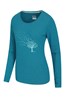 031274 FLYING BIRDS PRINTED WOMENS LS TEE