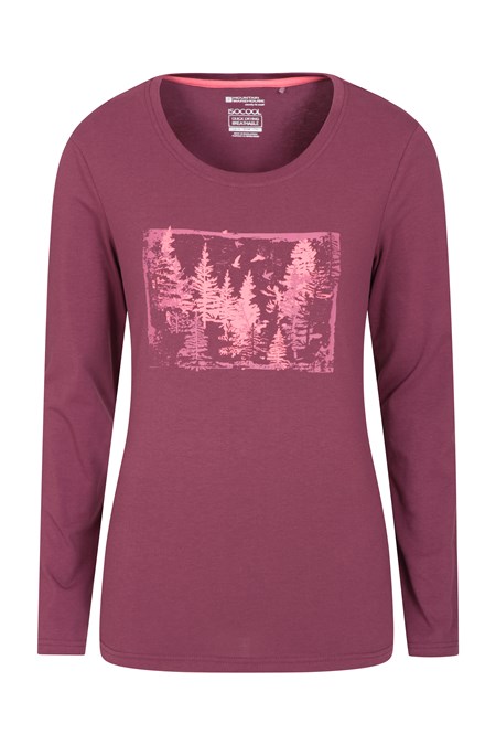 031275 FOREST BRIGHTS PRINTED LS WOMENS TEE
