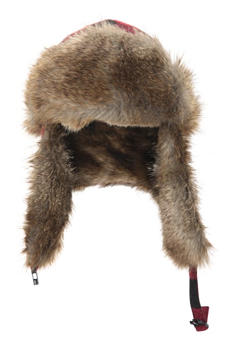 031486 GINGHAM CHECK TRAPPER HAT