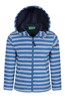 031516 AVIEMORE KIDS STRIPED FUR LINED FLEECE HOODY
