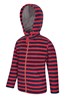 031516 AVIEMORE KIDS STRIPED FUR LINED FLEECE HOODY