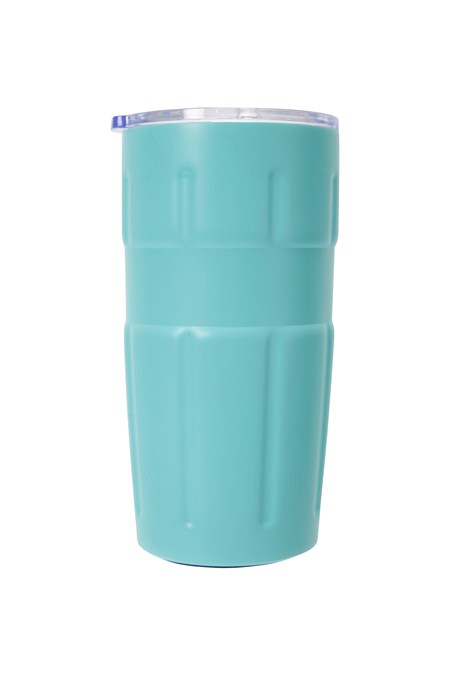031570 METALLIC MUG WITH PLASTIC LID 550ML