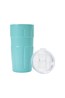 031570 METALLIC MUG WITH PLASTIC LID 550ML