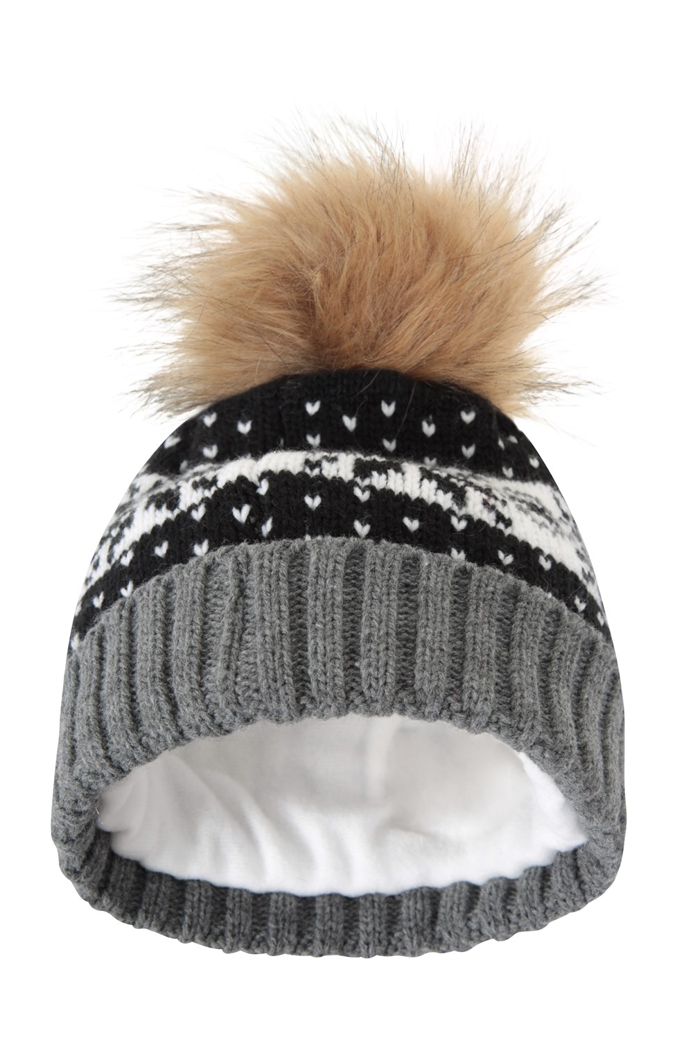 Mountain Warehouse Wms Thinsulate Fairisle Womens Pom Beanie Winter Hat