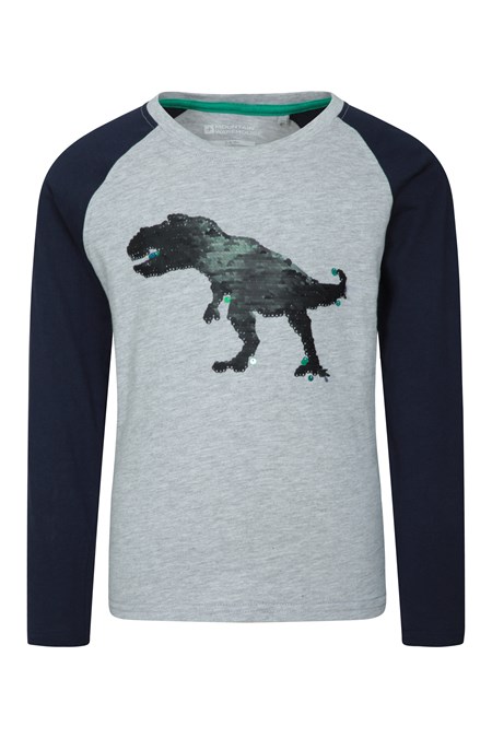 034288 LS SEQUIN DINO KIDS TEE