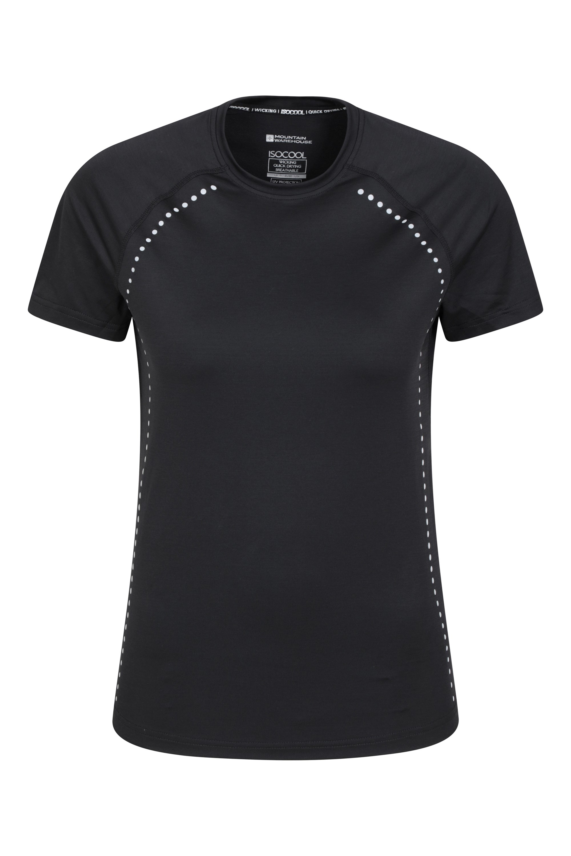 Time Trial Womens Running T-Shirt - Black