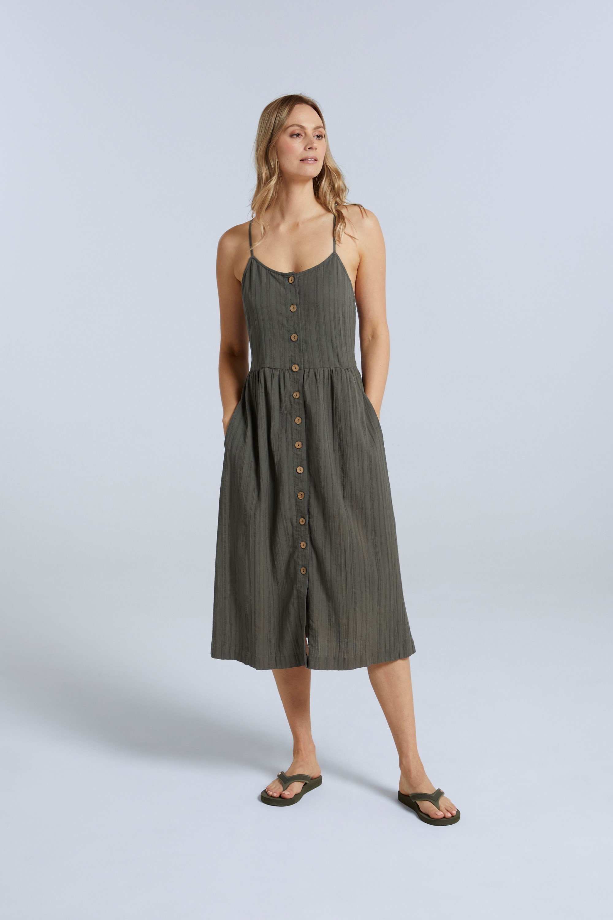 Amelia Womens Organic Dress - Green