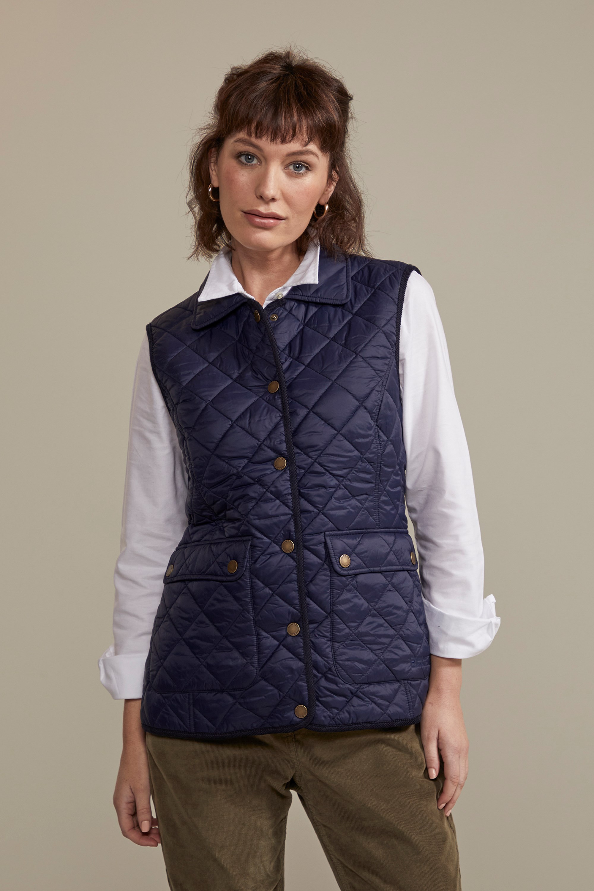 Harlow Womens Quilted Gilet - Navy