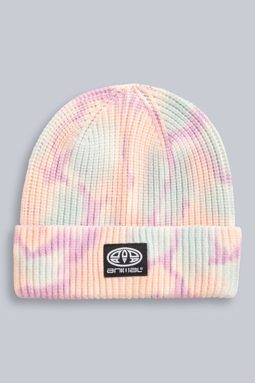 Pink ANIMAL CAMERON KIDS RECYCLED TIE DYE BEANIE Image 6