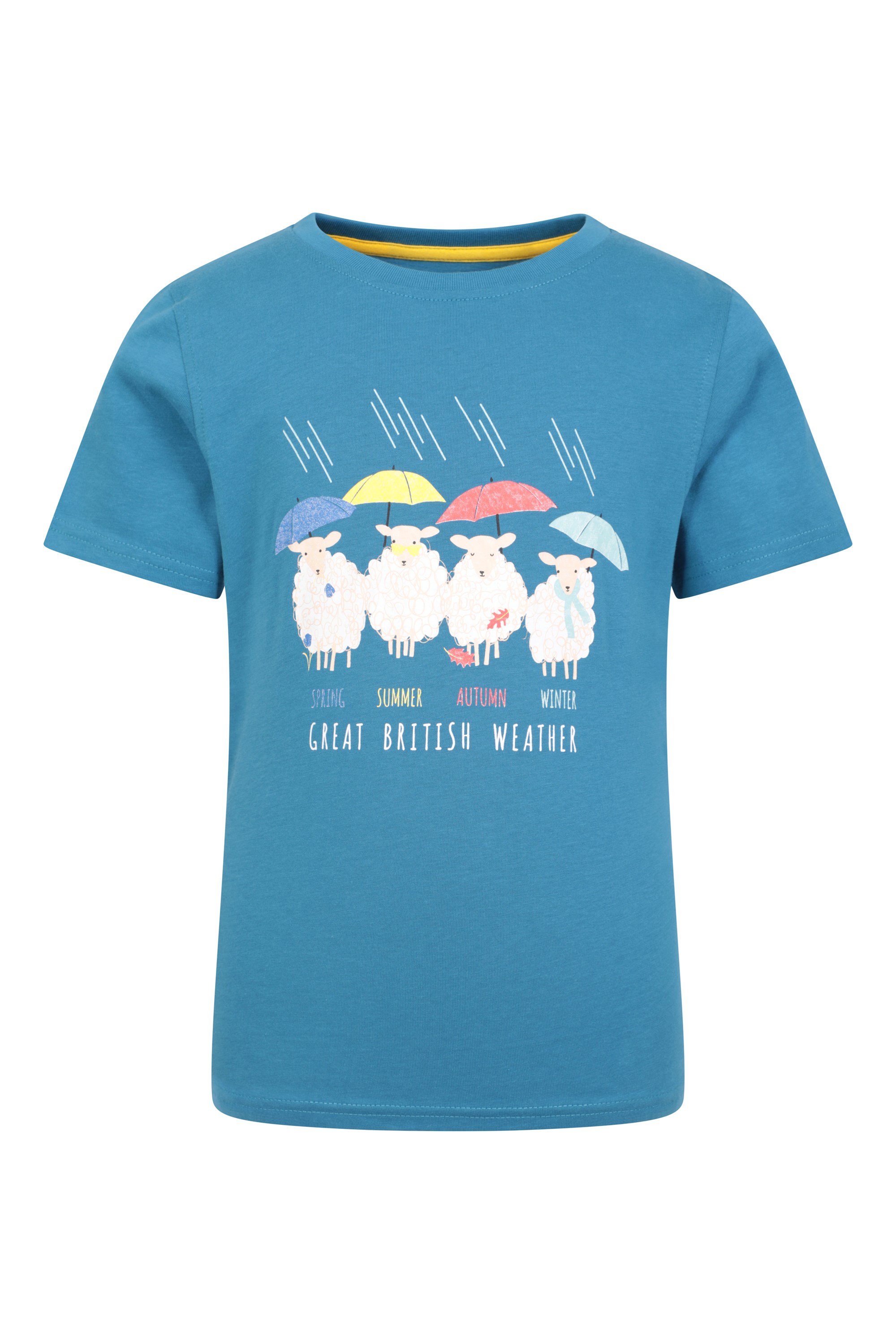British Weather Kids Organic T-Shirt - Turquoise