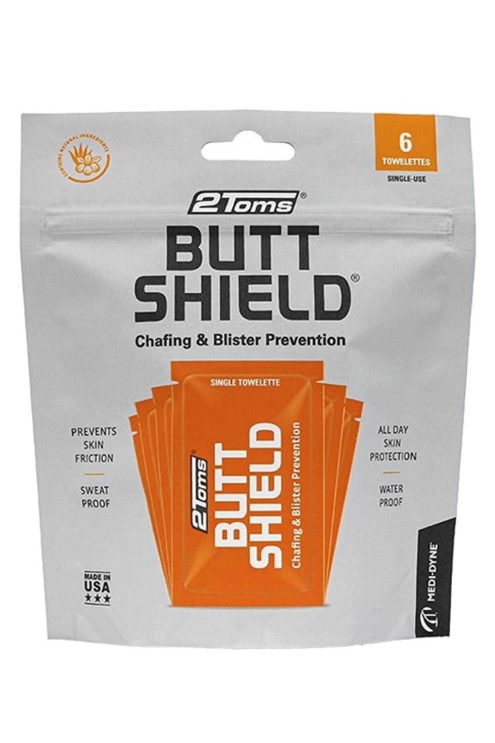 ButtShield Anti Chafing Towelette 6 Pack -