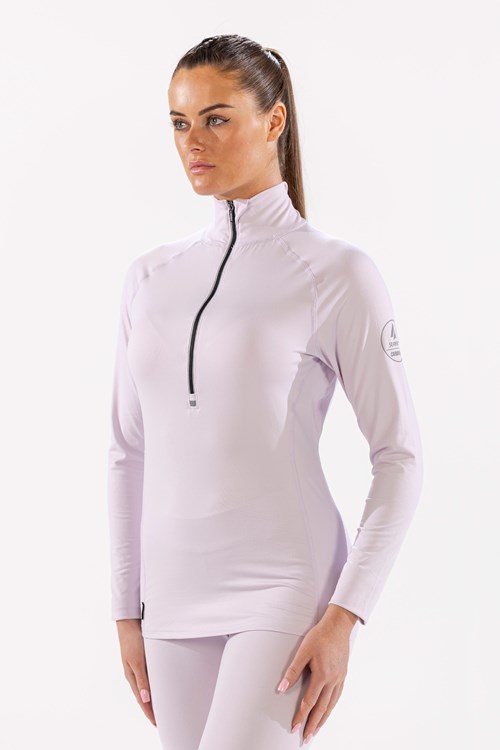Option #005 Cozy Womens CarbonDri® Zip Neck Base Layer Image 1