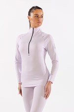 Option #005 Cozy Womens CarbonDri® Zip Neck Base Layer Image 3