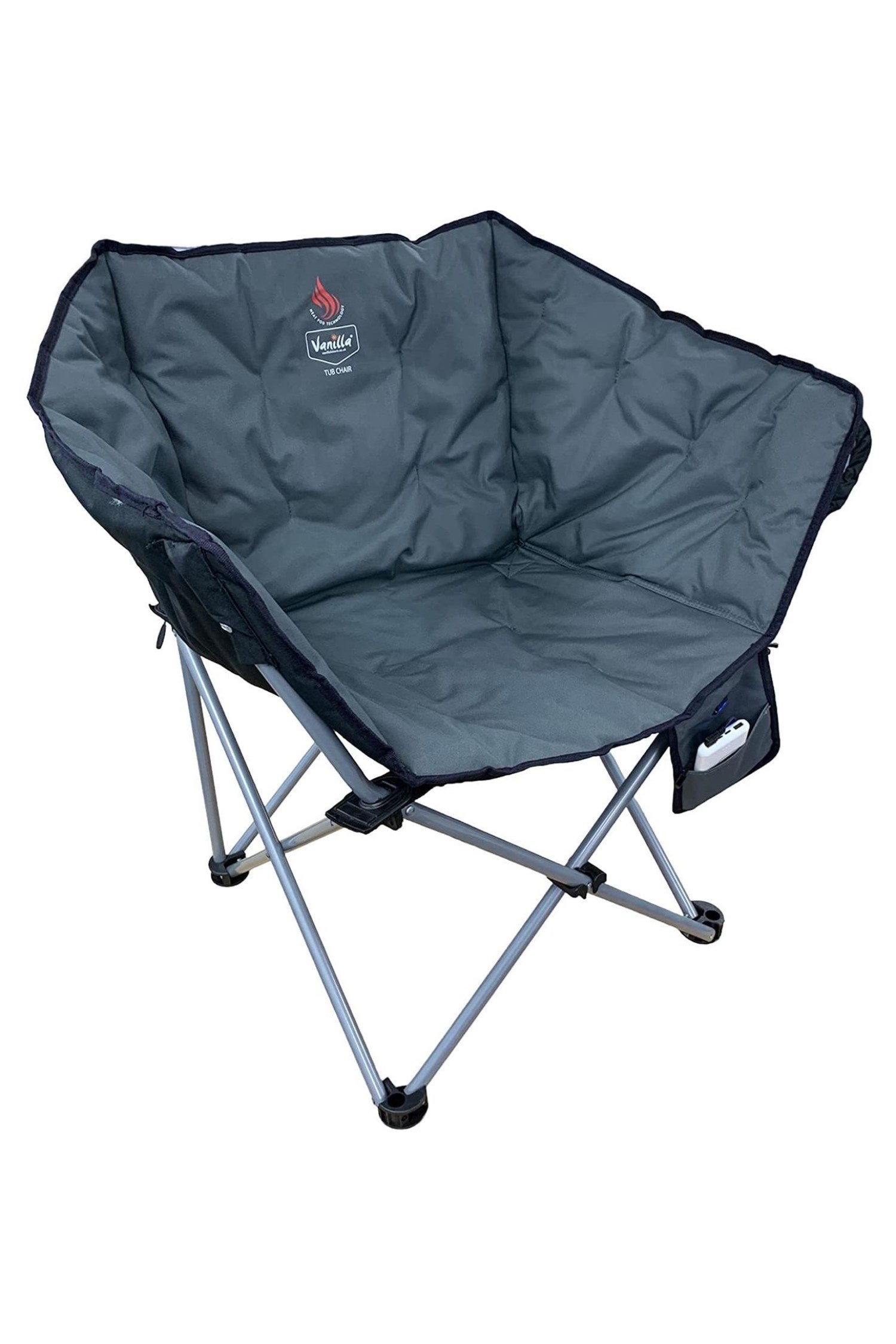 Charcoal Tub Chair with Heated Seat and Back -