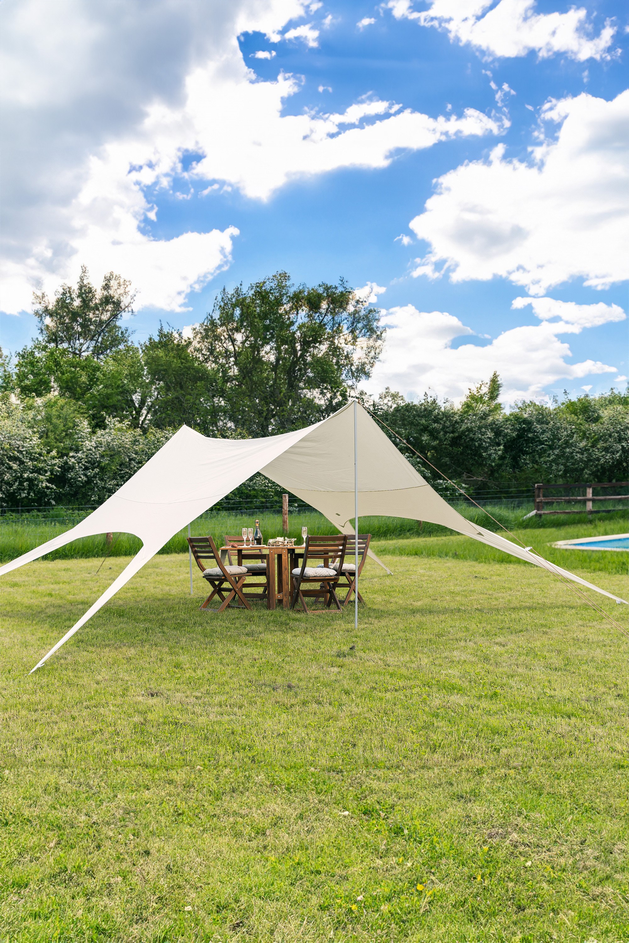 The Orchard Cotton Canvas Hexagonal Shelter -