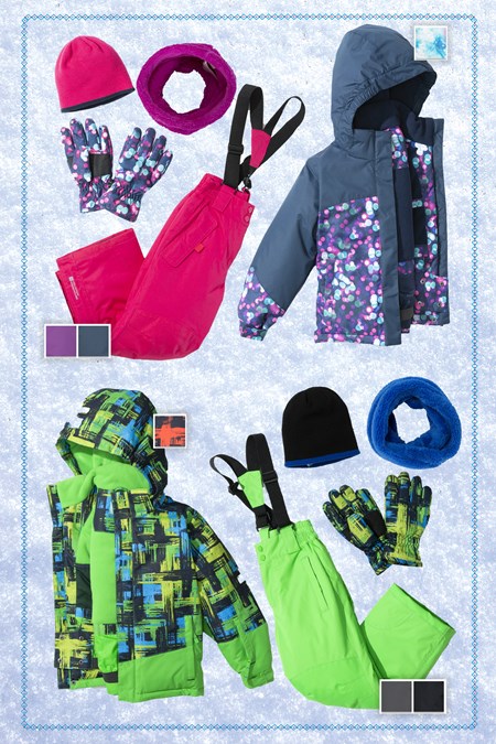 Kids Patterned Ski Package
