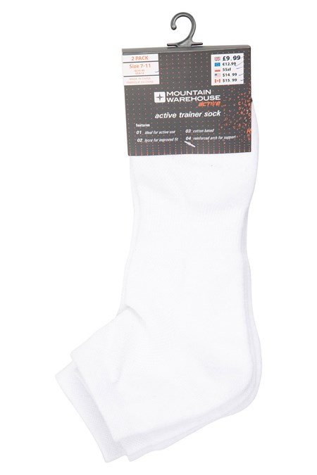 Active Trainer Socks - 2 Pack