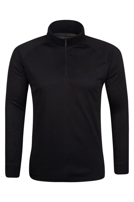 Talus Mens Long Sleeved Zip Neck Top