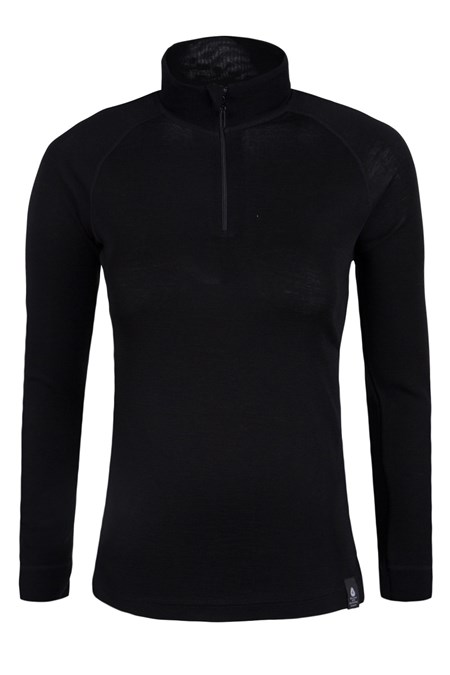 023559 MERINO WOMENS LS ZIP NECK TOP