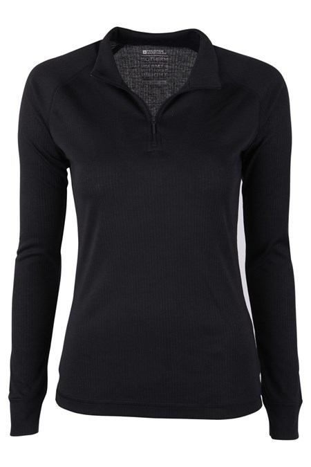 023572 TALUS WOMENS LS ZIP NECK TOP