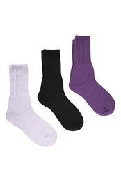 Outdoor Womens Walking Socks 3-Pack Light Purple