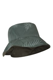 Reversible Womens Printed Bucket Hat  Khaki