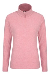Snowdon Melange Womens Half-Zip Fleece Pale Pink