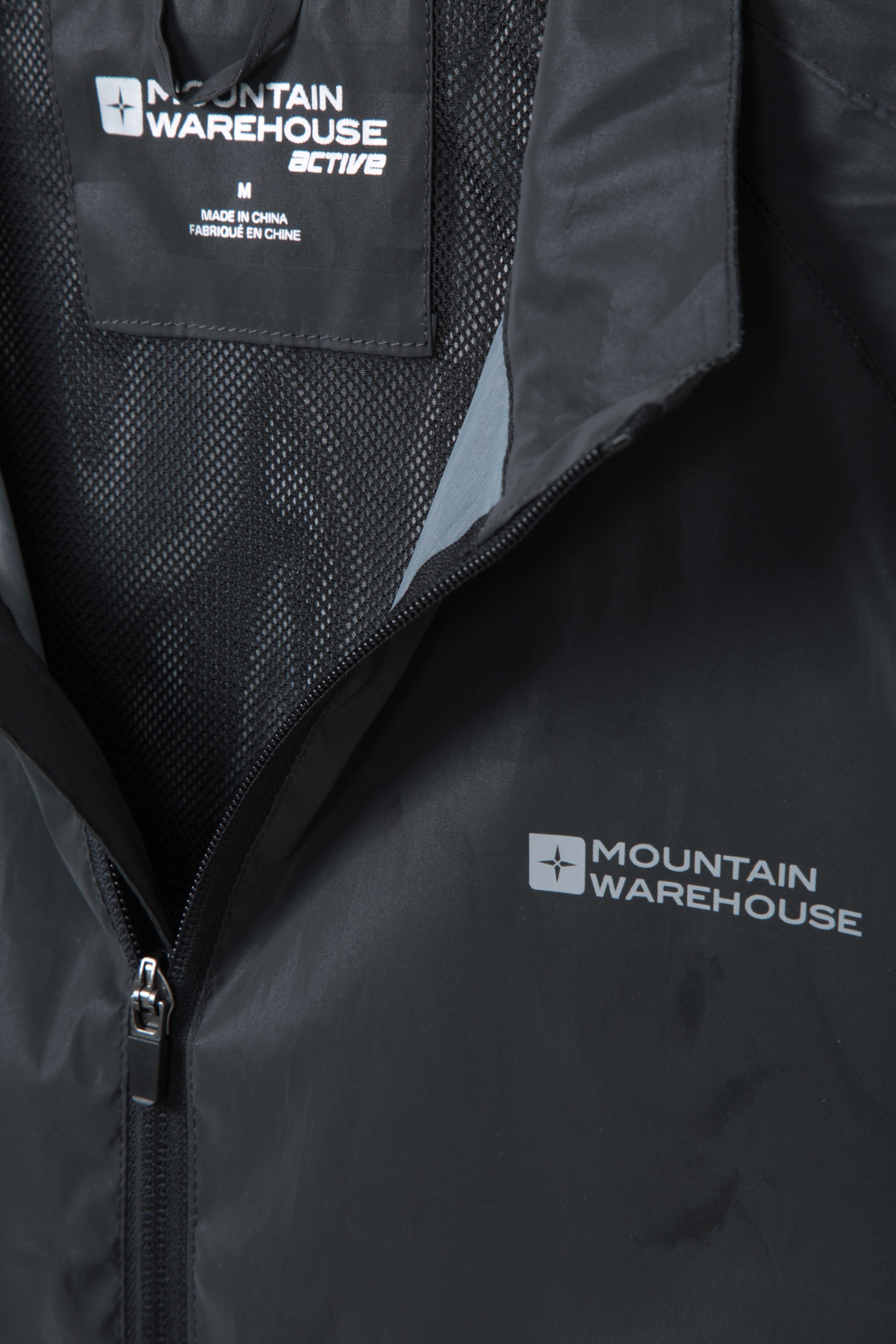 Mountain Warehouse 360° Reflective Camo Mens Jacket - Black | Size XXS
