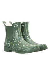 Women’s Printed Rubber Ankle Wellies Khaki