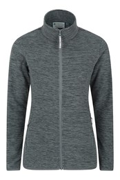 Snowdon Melange Womens Full-Zip Fleece Jacket Grey