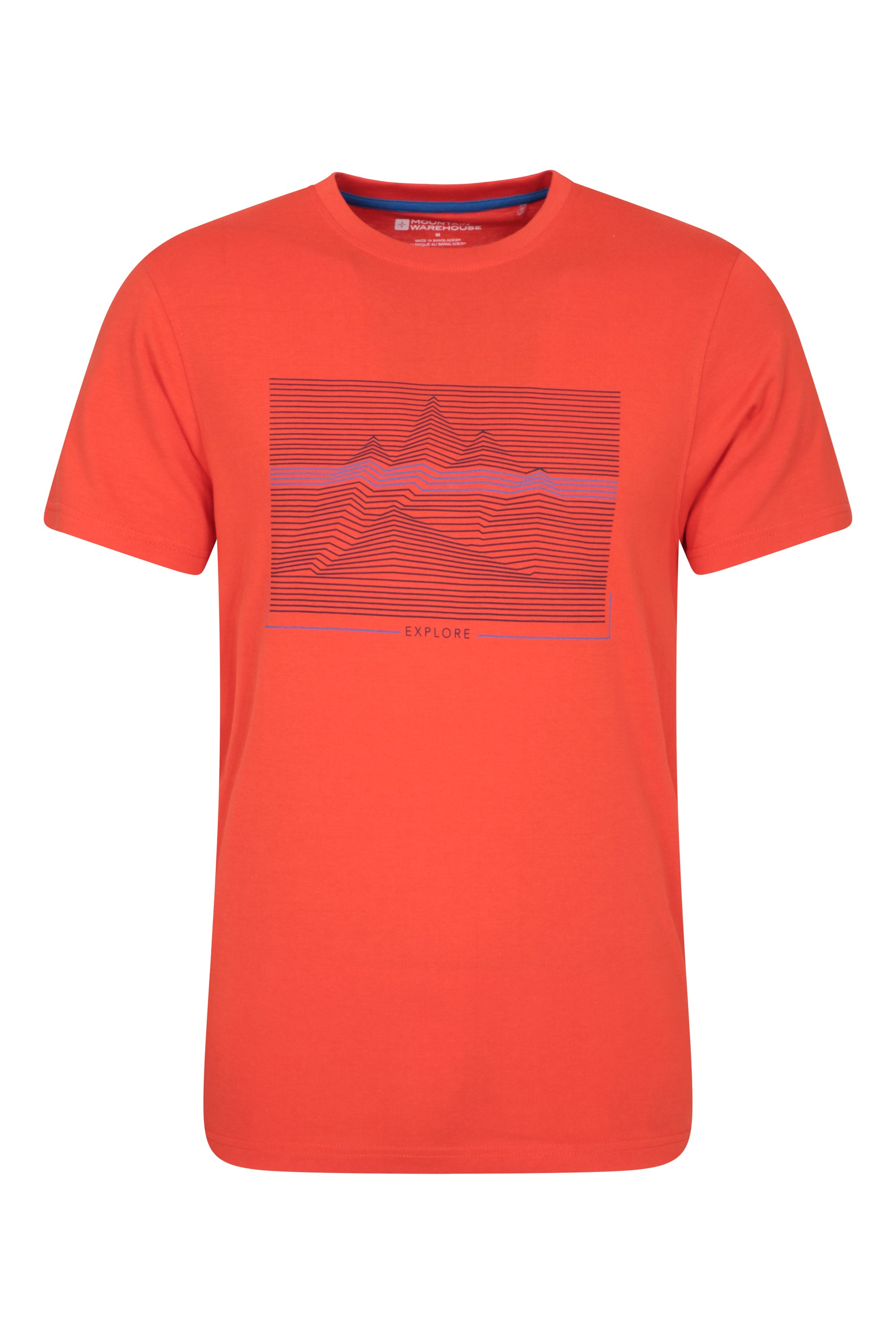 T-Shirt Homme Linear Mountain - Rouge