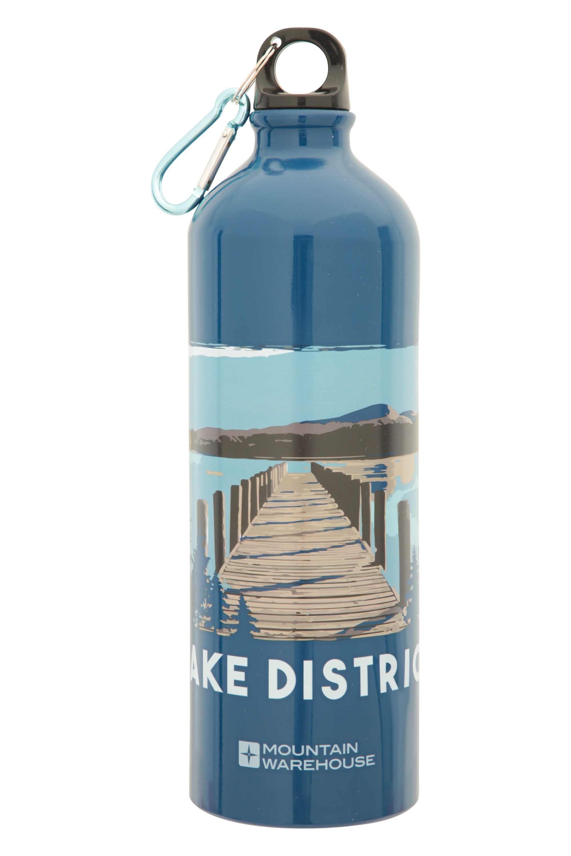 Mountain Warehouse 1L Metallic Bottle Water Bottle with Carabiner