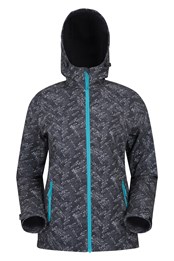 Exodus Womens Printed Water Resistant Softshell Charcoal
