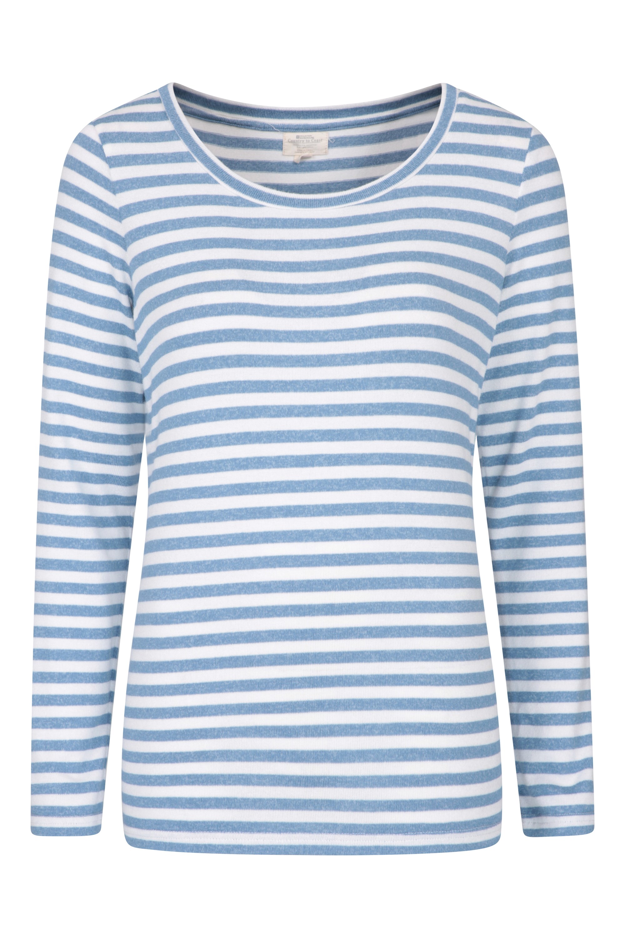 Pull tricoté à rayures femme - Bleu