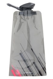 Durable Roll-Up Water Bottle With Karabiner - 24 oz. Black