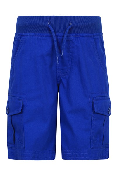 Pull On Kids Cargo Shorts - Blue