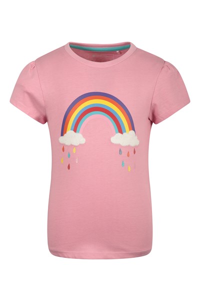 Rainbow Kids Organic Cotton T-Shirt - Pink