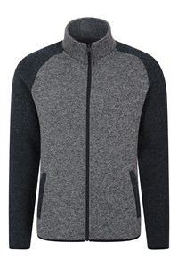 Mountain Warehouse Sherpa Mens Windproof Fleece Jacket - Brown | Size 3XL