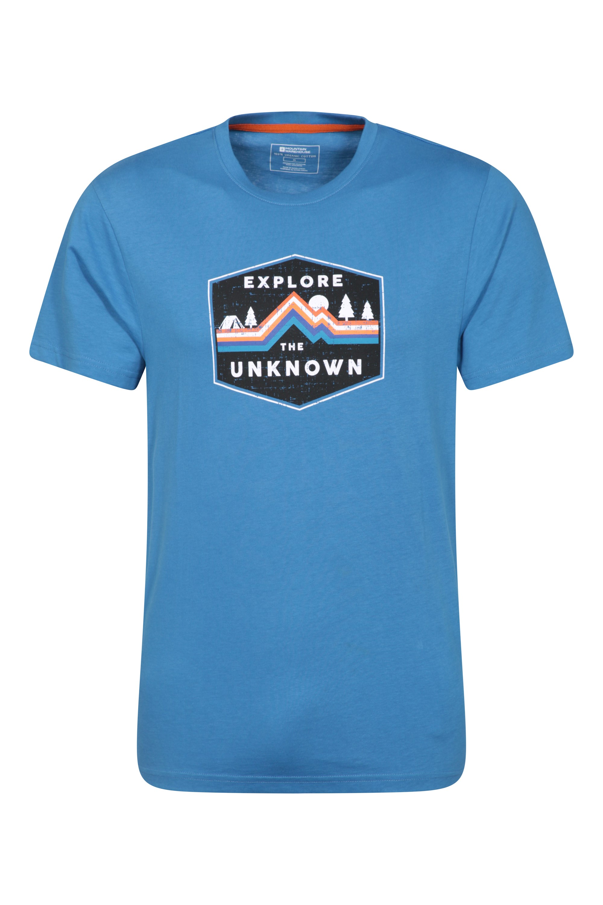 T-Shirt Explore The Unknown Homme - Bleu
