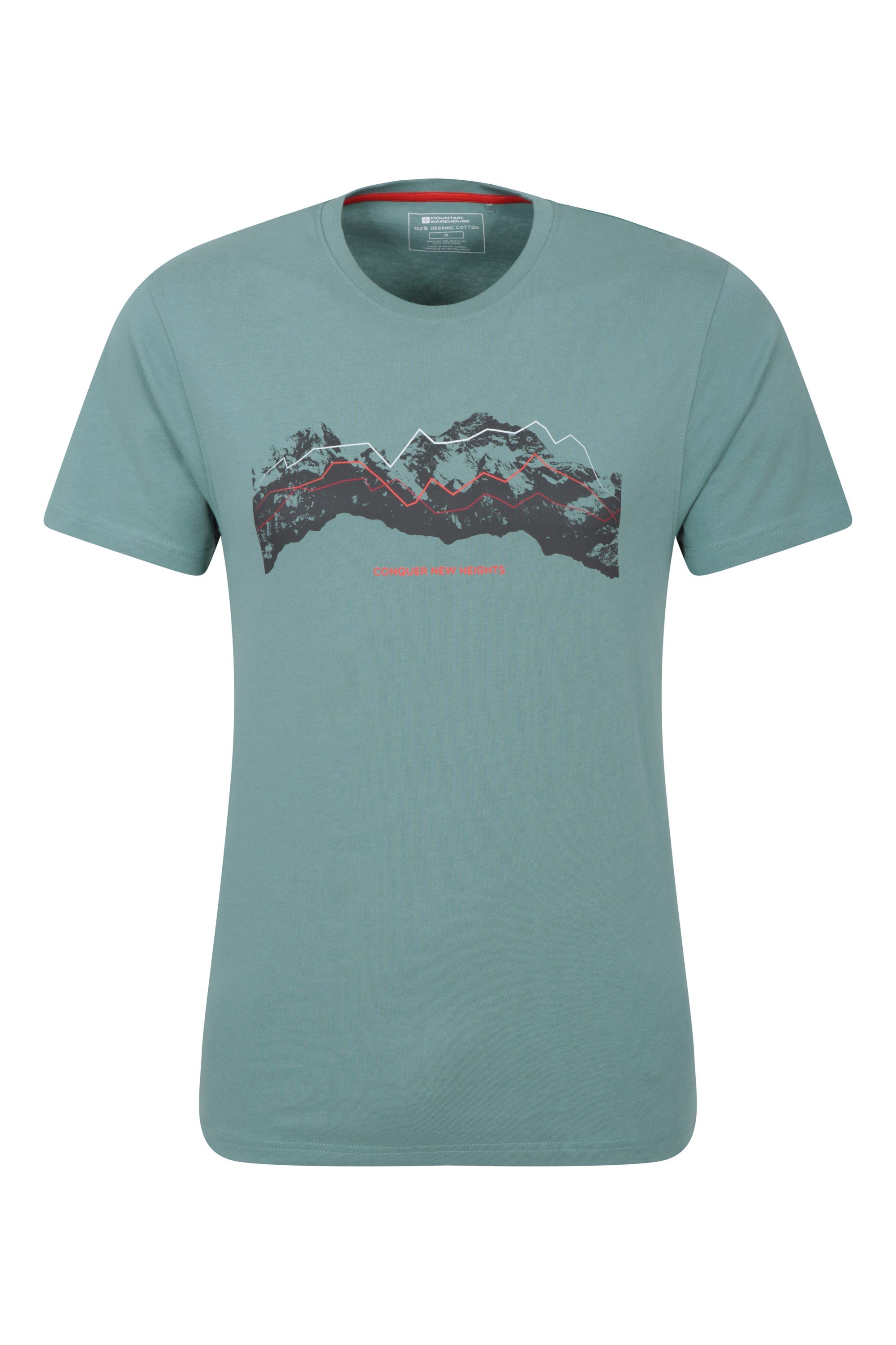 T-Shirt Tech Organique Mountains Homme - Vert