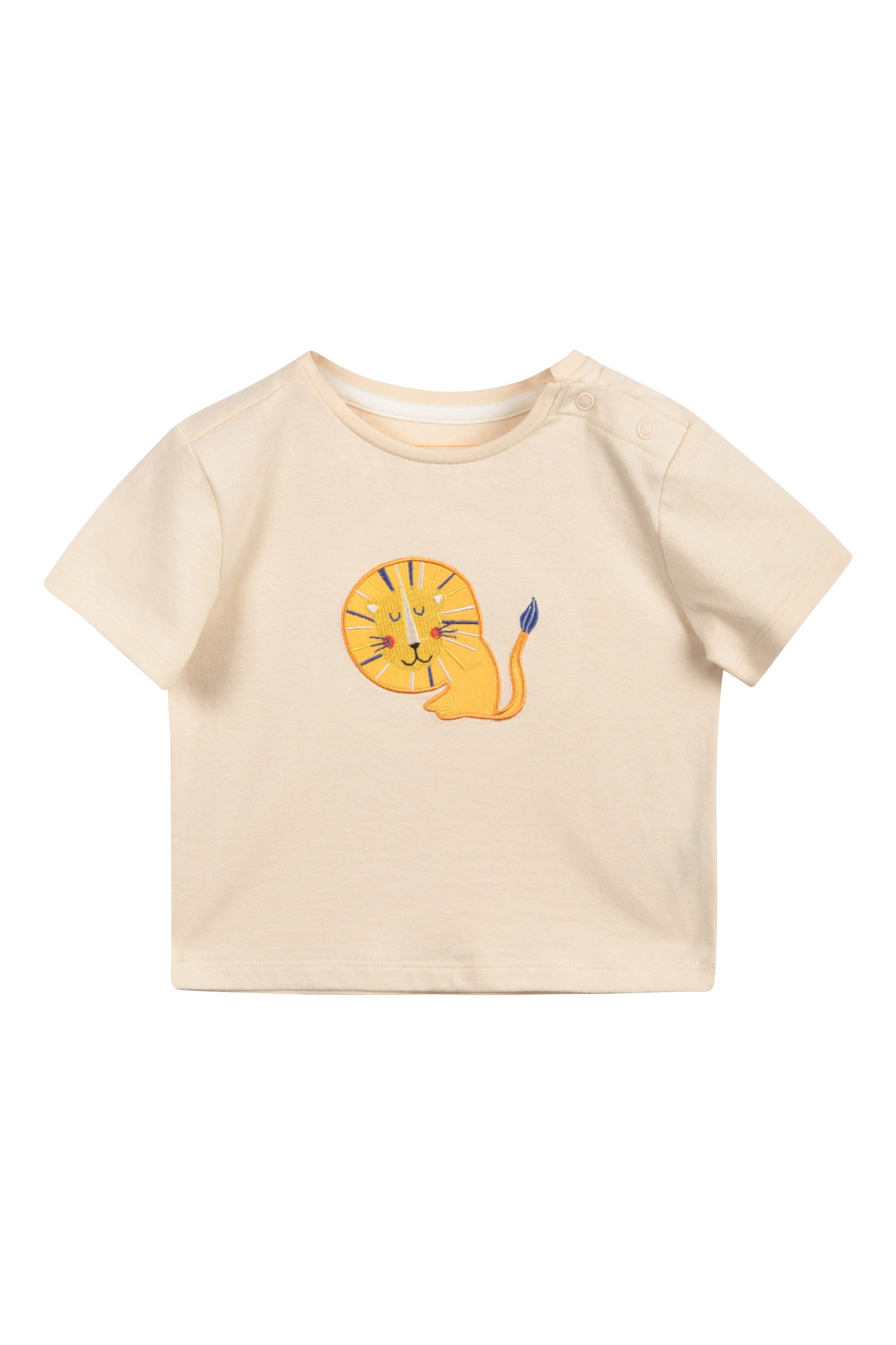 Baby Organic Applique T-shirt - Beige