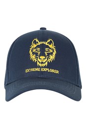 Wolf Kids Embroidered Organic Cap Navy