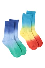 Regenbogen Kinder Baumwoll-Socken - 2er Pack
