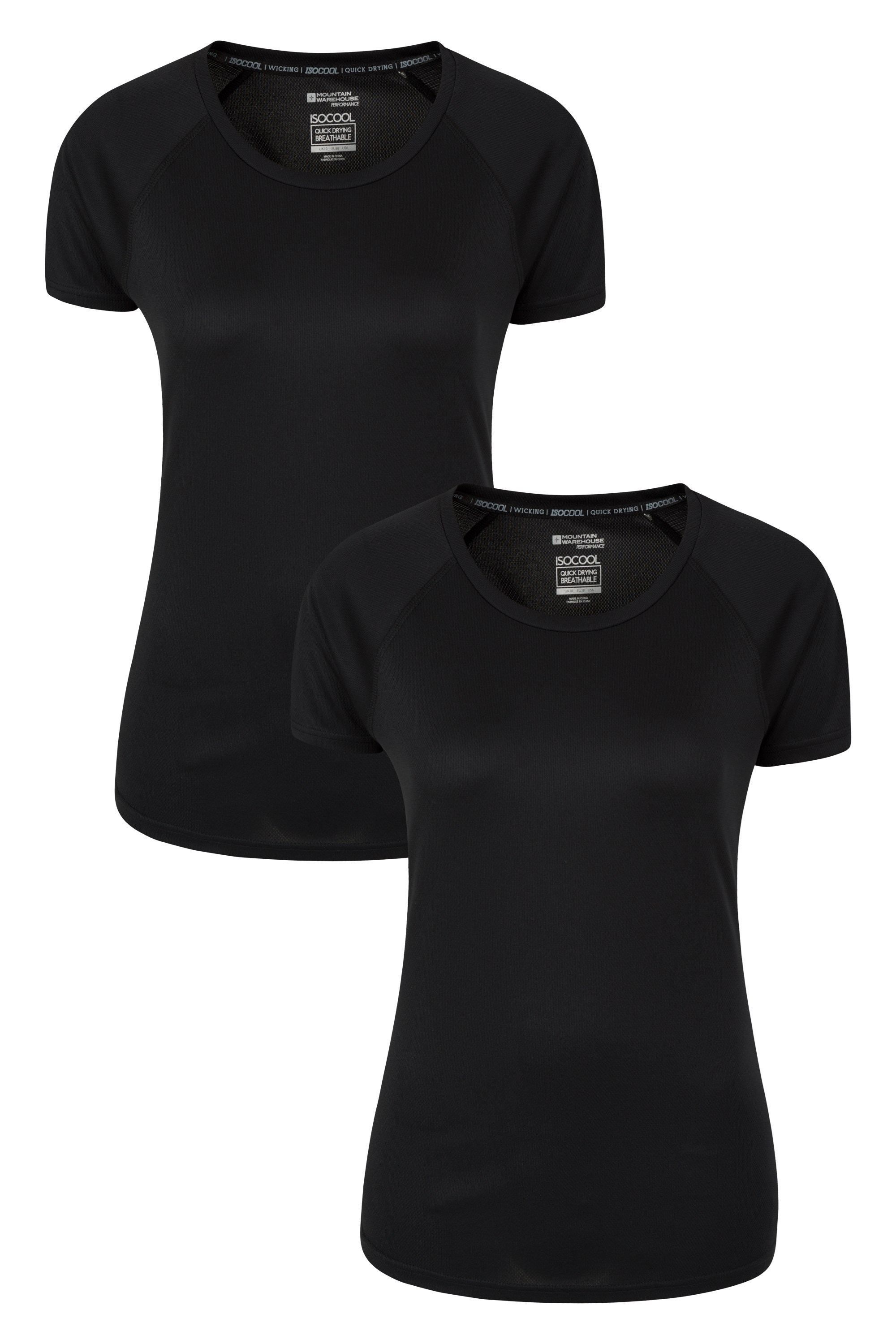T-Shirt UV Endurance Femme - Multipack - Noir