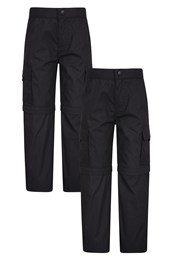 Active Kids Zip-Off Trousers Multipack Black