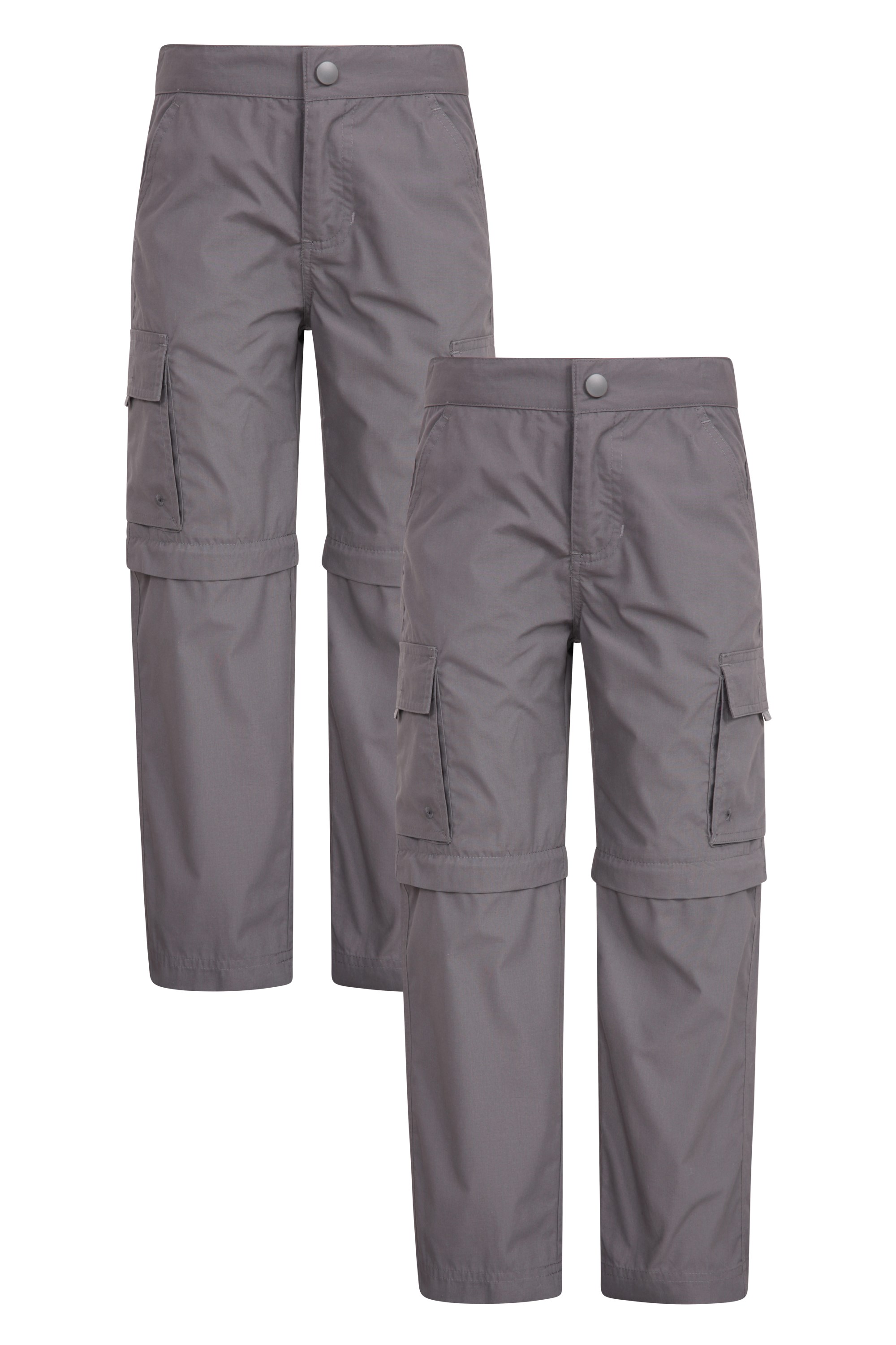 Active Kids Zip-Off Trousers Multipack - Grey
